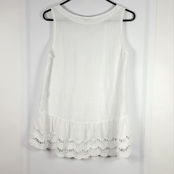 Valentina Naldi Linen Top #653 Size S - Picture 2 of 10